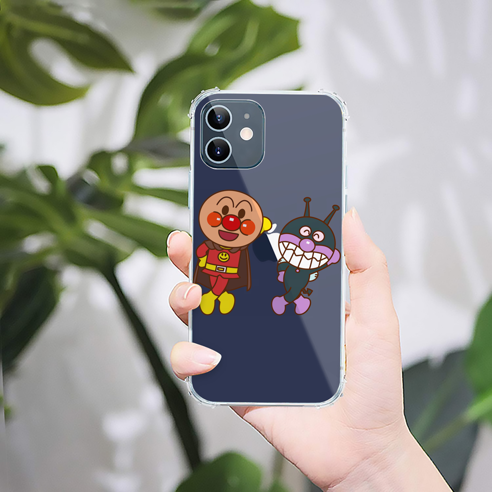 （画像用） アンパンマン Anpanman 【iPhone 12シリーズ対応】透明スマホケース（クリアソフトケース）